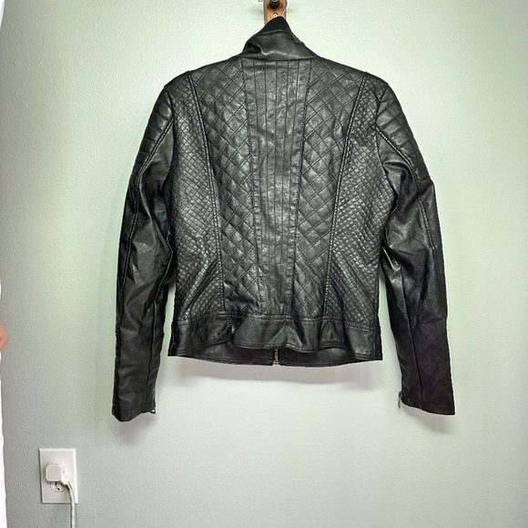 Guess Faux Leather Bomber Jacket - Picture 2 of 4